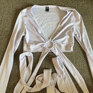 Long sleeve tie top. Only worn once!